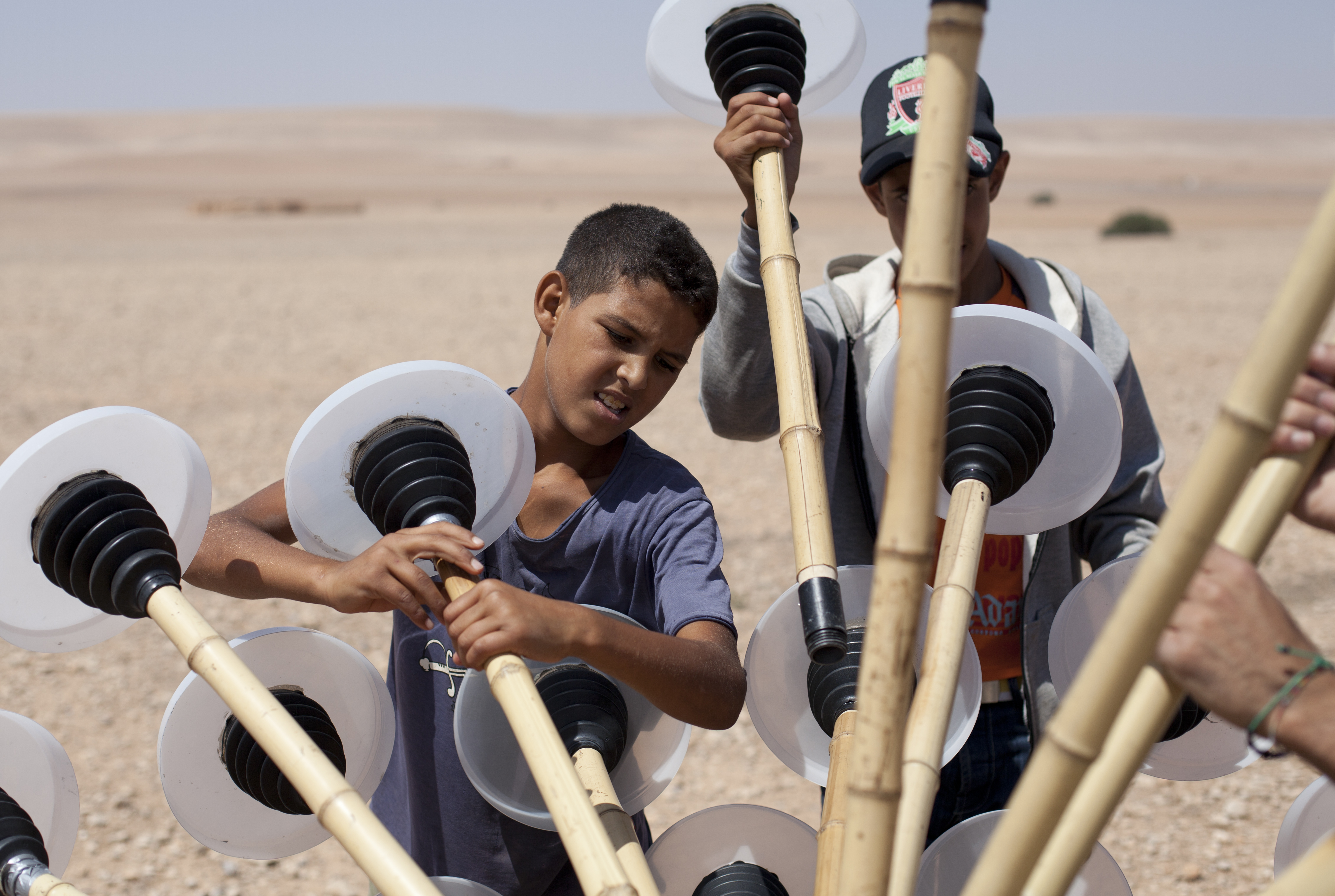 MK in morocco with kids