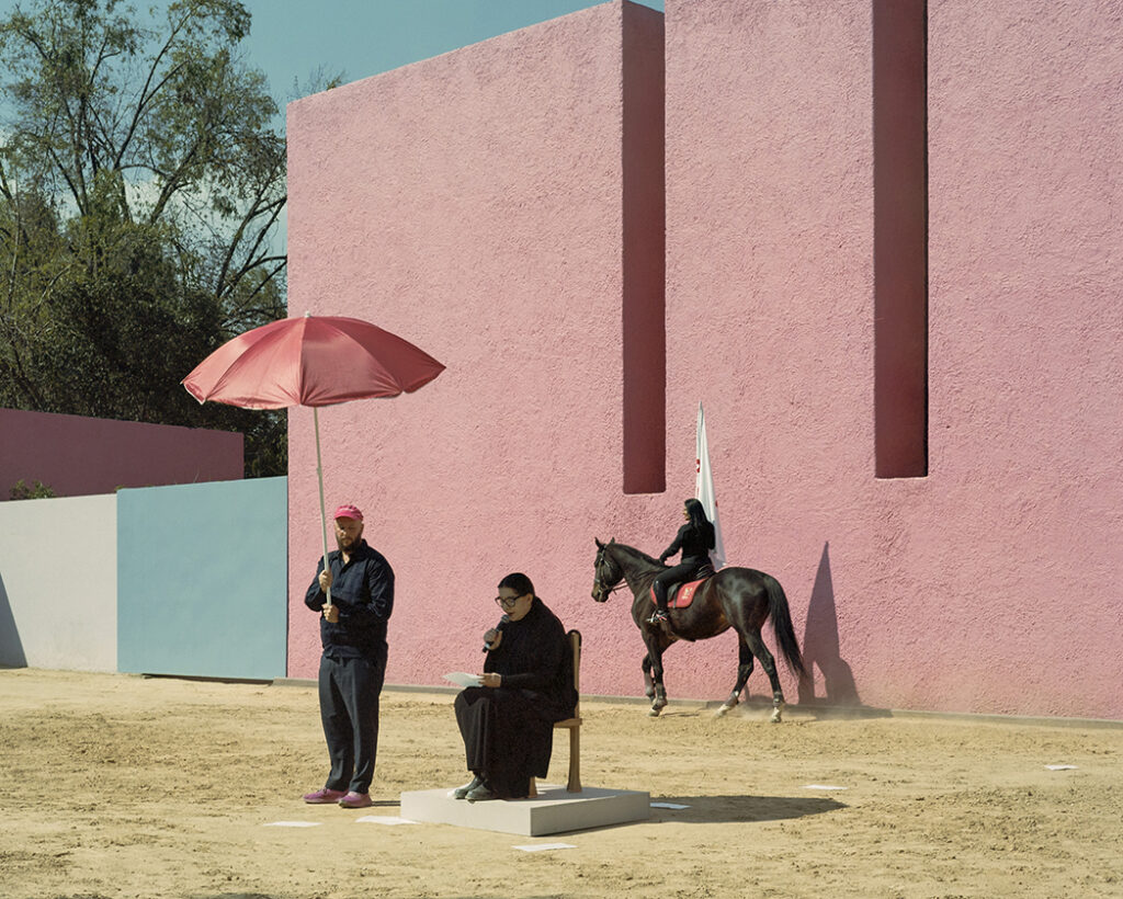 Marina Abramović intervention at La Cuadra. Credit: Fabian Martinez