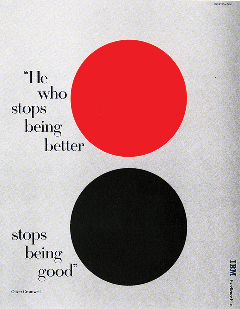 He Who Stops ... Paul Rand IBM Poster 1985_RT